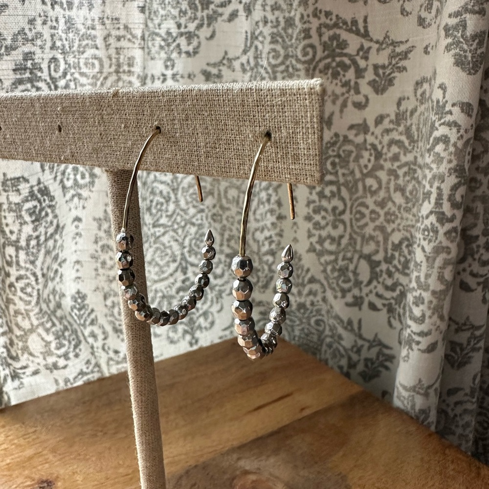 Stella & Dot mixed metal earrings